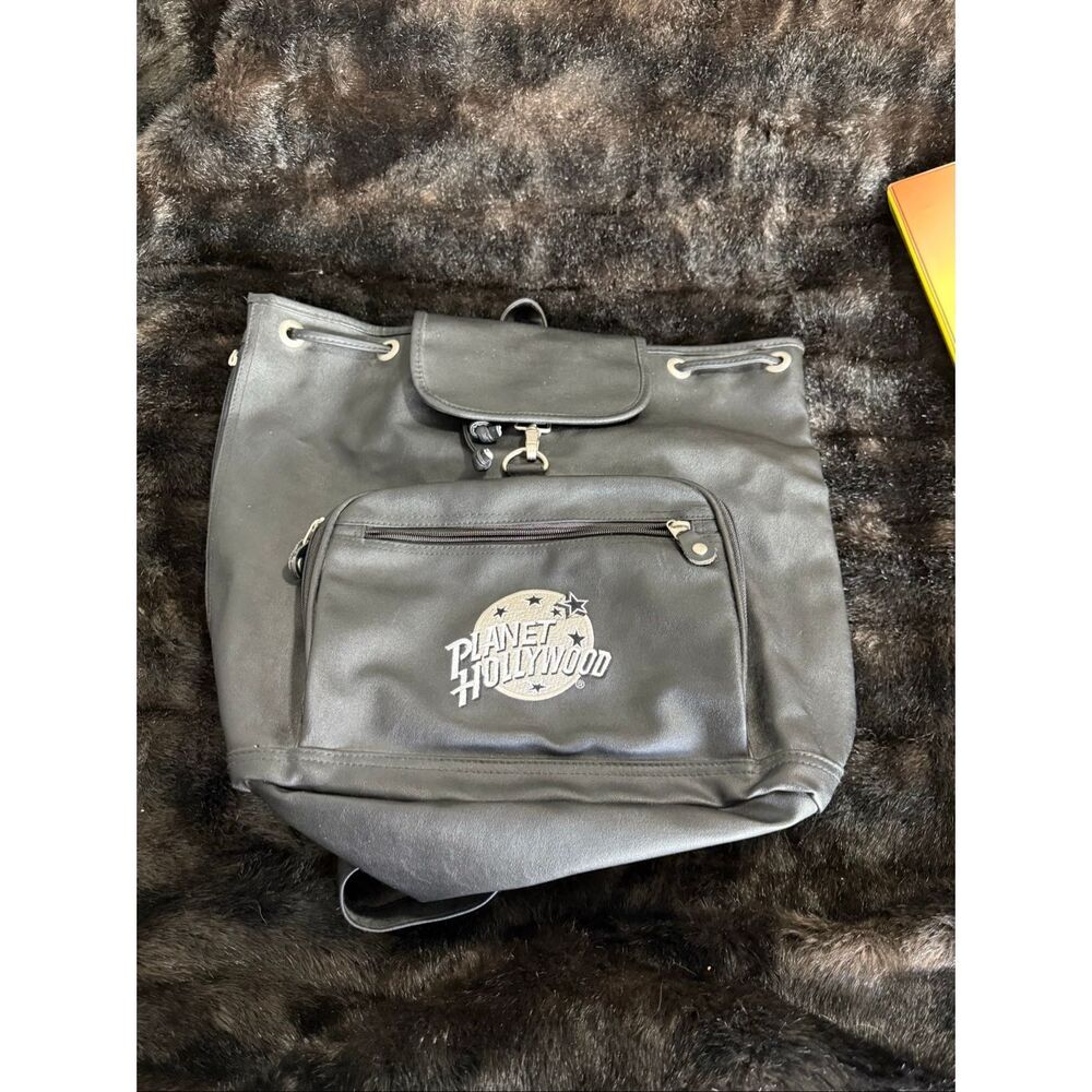 PLANET HOLLYWOOD Embroidered Vinyl  Backpack 15x17 bags purses